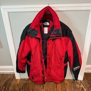 Vintage North Face Extreme Light Parka Ski Jacket Men Size Large Red RARE Hooded